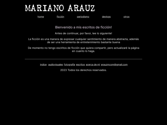 Paginas/ficcion screenshot