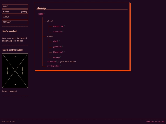sitemap screenshot