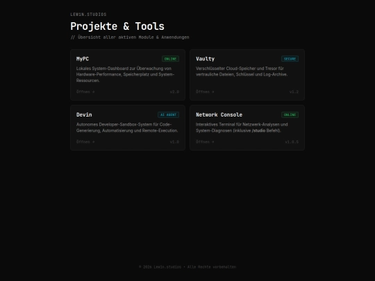 projects screenshot
