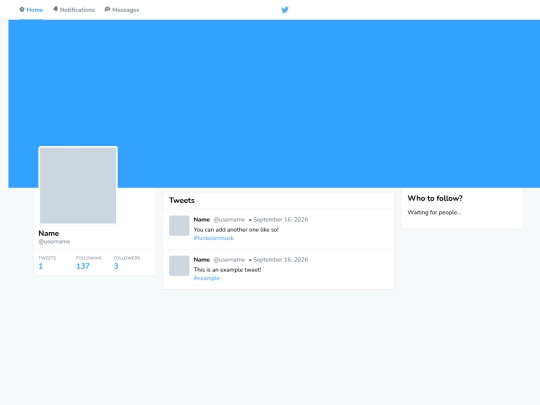 twitter-template screenshot