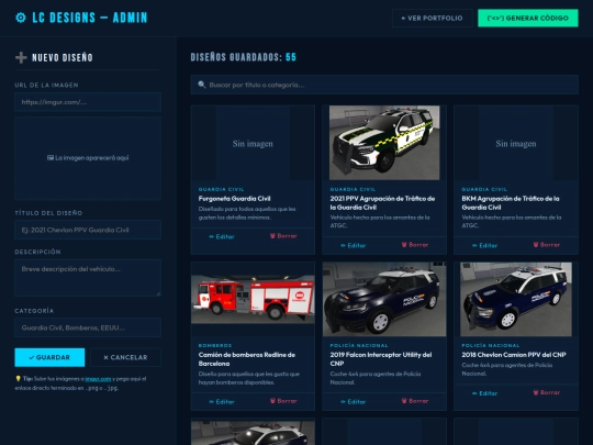 admin screenshot