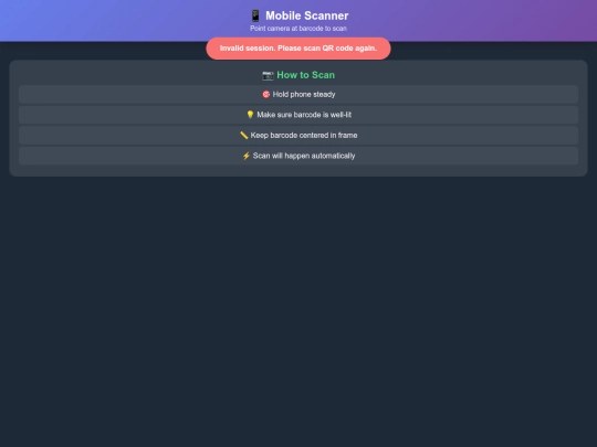 Mobilescanner screenshot