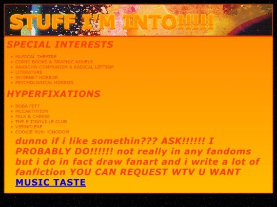 interests screenshot