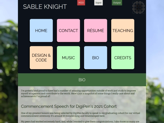 page/biographic screenshot