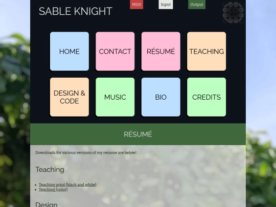 page/resume screenshot