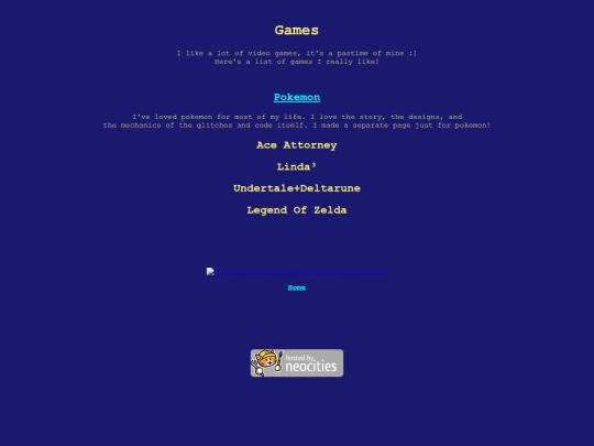Personal-Info/Games screenshot