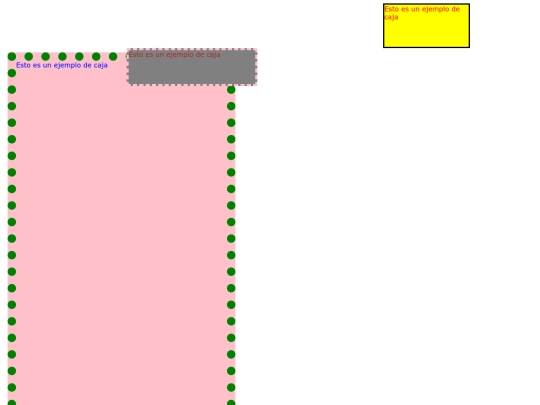 ejemplocajasCSS screenshot