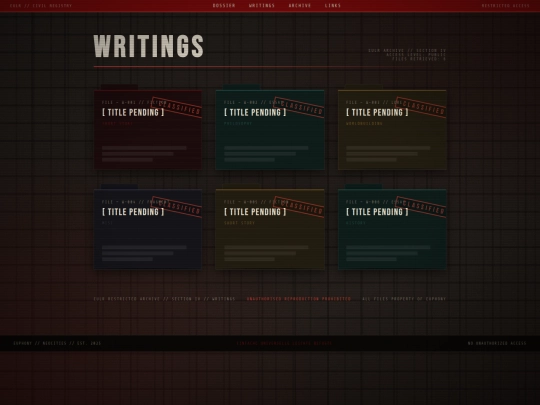 writings screenshot