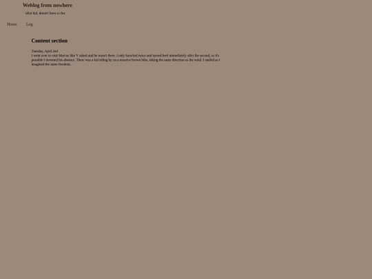 log screenshot