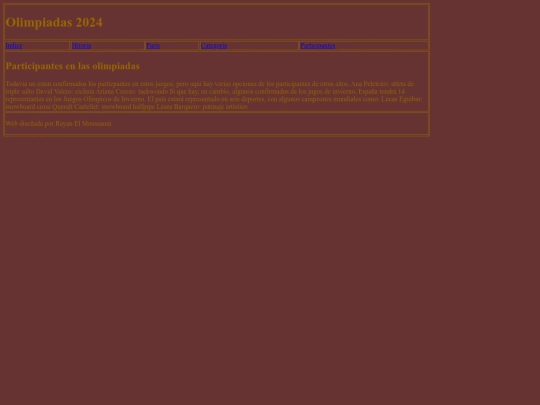 Olimpiadas/participantes screenshot