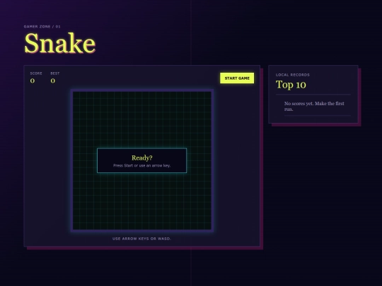 views/gamer_zone/snake screenshot