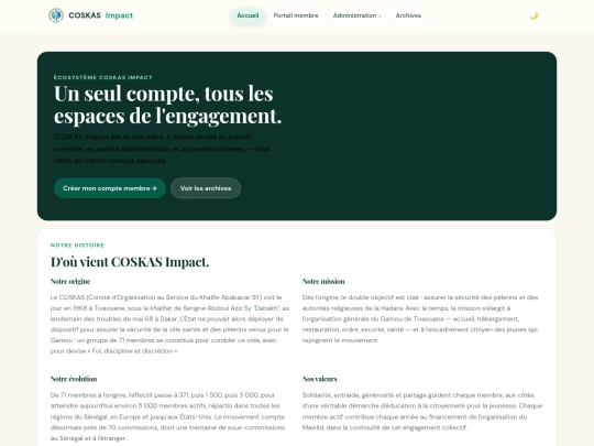 MON PROJET/accueil screenshot