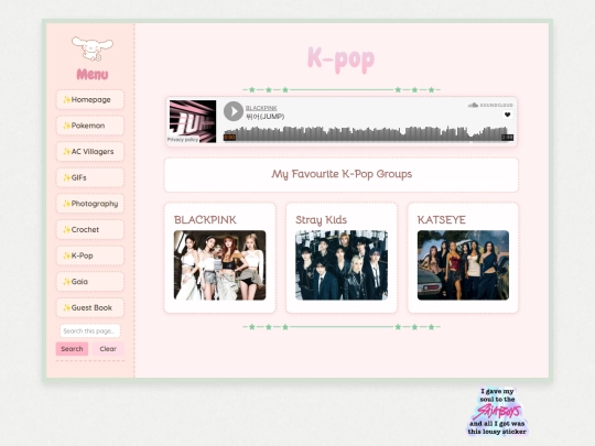 Kpop.index screenshot