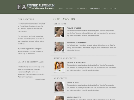services screenshot
