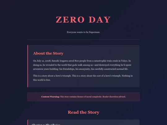 ZeroDay_Landing screenshot