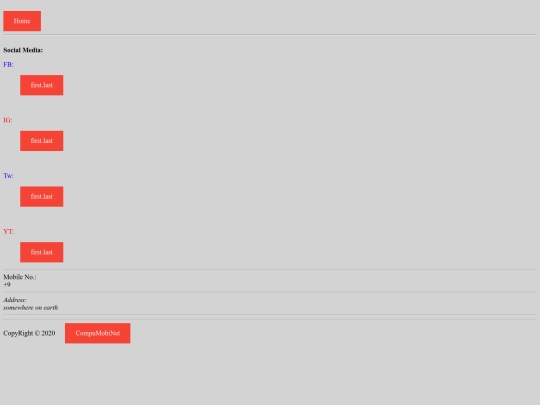 pages/contact screenshot
