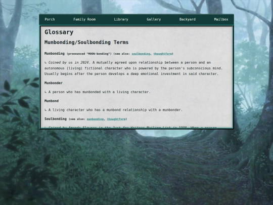 library/glossary screenshot