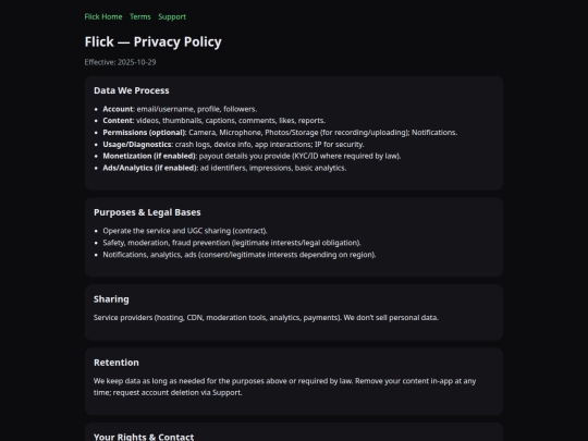 flick/privacy screenshot