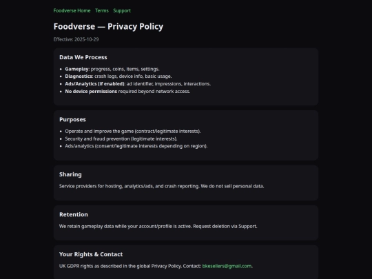 foodverse/privacy screenshot