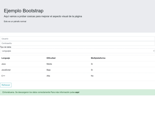 EjemploBootstrap screenshot