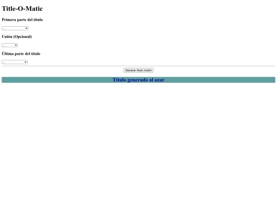 titulo-o-matic screenshot
