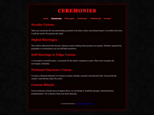 ceremonies screenshot