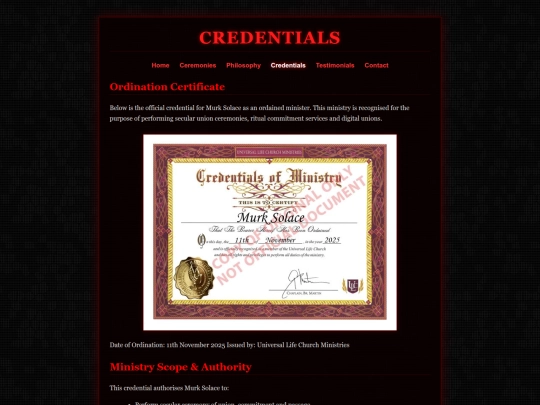 credentials screenshot