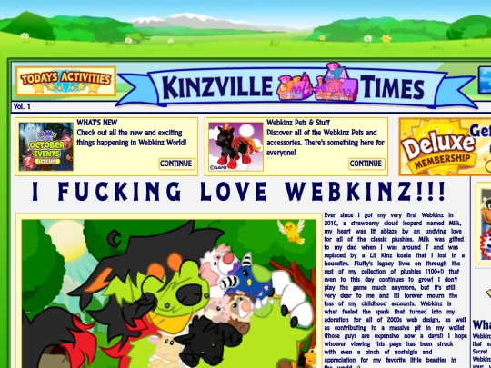 shrines/webkinz screenshot