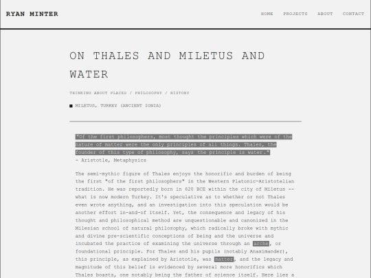 Articles/thalesofmiletus screenshot
