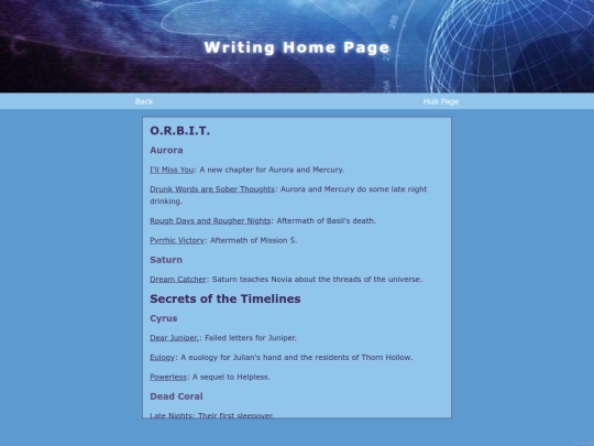 Archive/WritingHub screenshot
