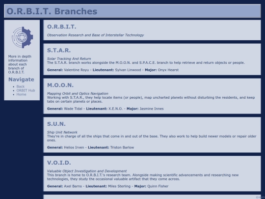 ORBIT/Branches screenshot