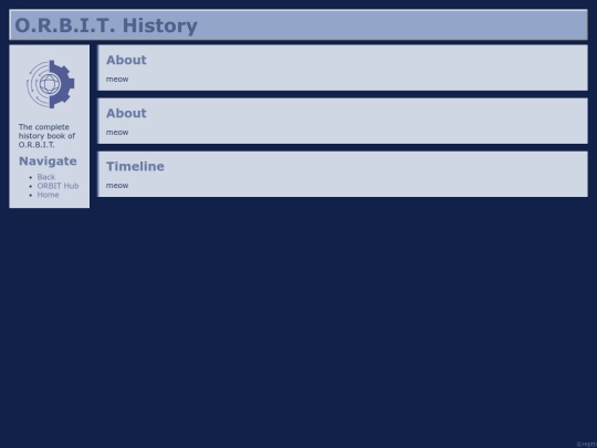ORBIT/History screenshot