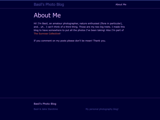 basil/about screenshot