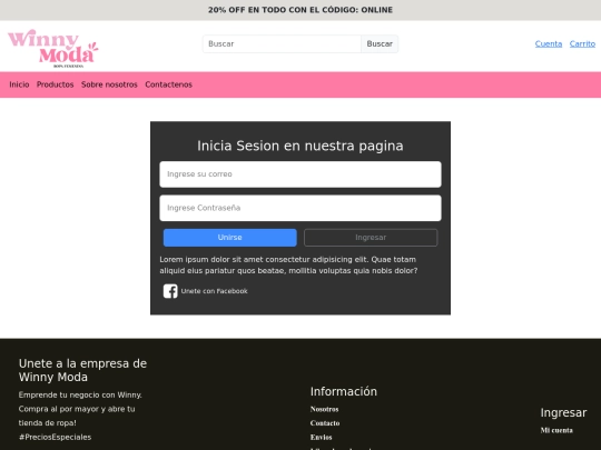 login screenshot