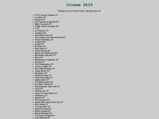 lists/cinema26 screenshot