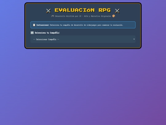 Evaluation screenshot