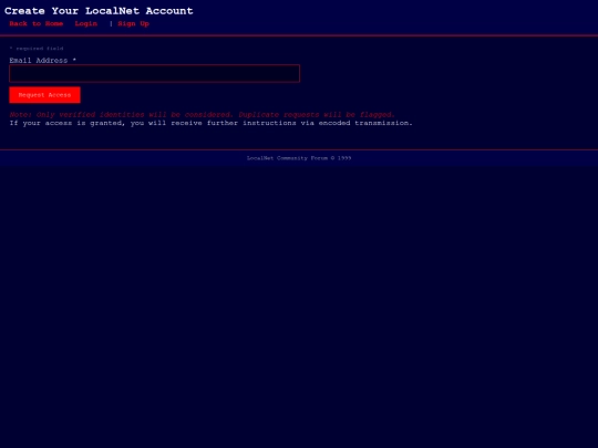 signup screenshot