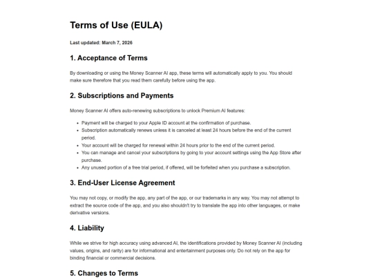 terms screenshot