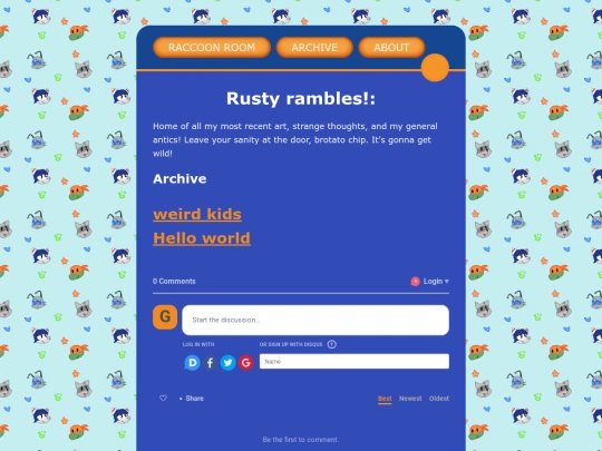Rusty rambles/archive screenshot