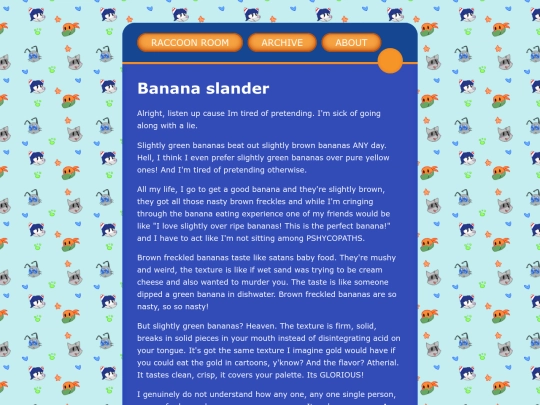 Rusty rambles/posts/banana slander screenshot