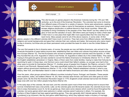 ColonialAmerica/home screenshot