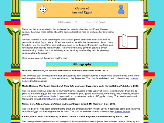 Egyptian/bibliography screenshot