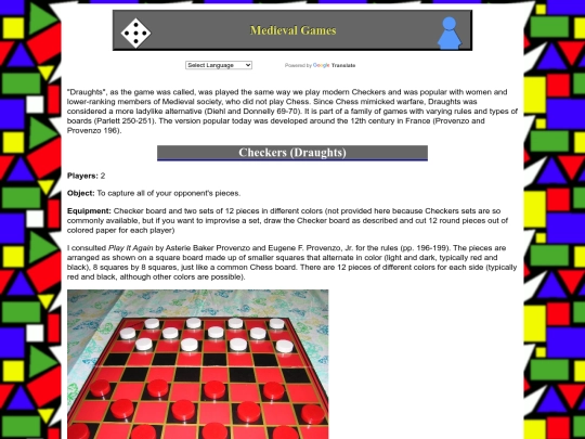 Medieval/checkers screenshot
