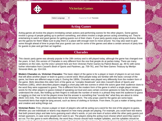 Victorian/actinggames screenshot