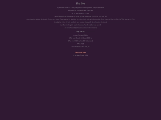 bio screenshot