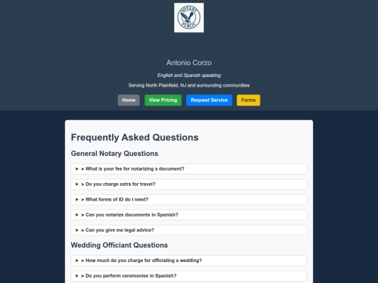 faq screenshot