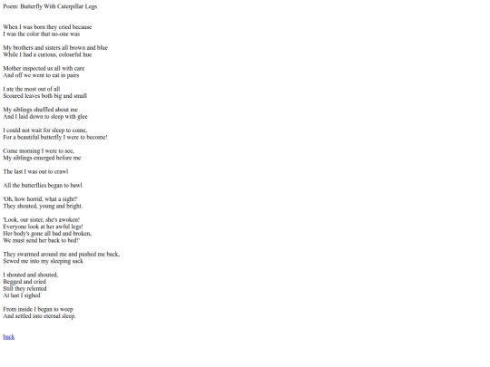 writing/butterfly screenshot