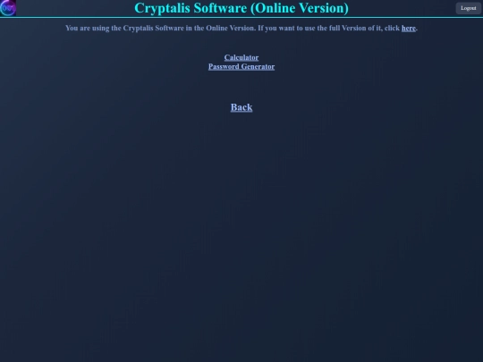 cryptalis-software-online-version/main screenshot
