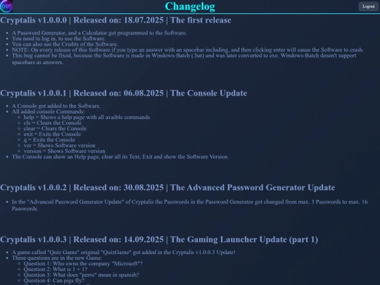 files/changelog screenshot
