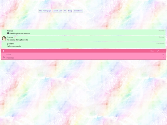 guestbook screenshot